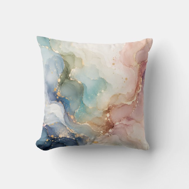 Elegant Pastell Abstrakt Kuddslang Kudde (Framsida)