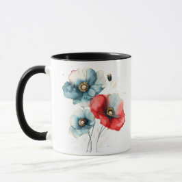 Elegant Pastell Akvarell Blommig Illustration Mugg