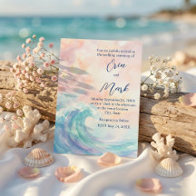 Elegant pastell akvarell inbjudan | Mjuk rosafärga