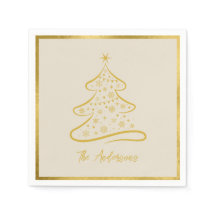Elegant Pastell Benbeige Guld Julgran