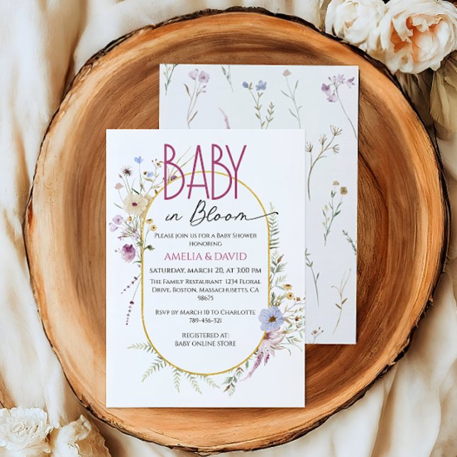 Elegant Pastell Blommig Baby Shower Inbjudan (Skapare uppladdad)