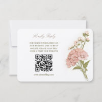 Elegant Pastell Blommig Bröllops-RSVP-Kort