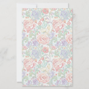 Elegant Pastell Blommig Tvåsidig Scrapbookpapper