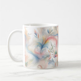 Elegant Pastell Botanisk Akvarell Kaffemugg