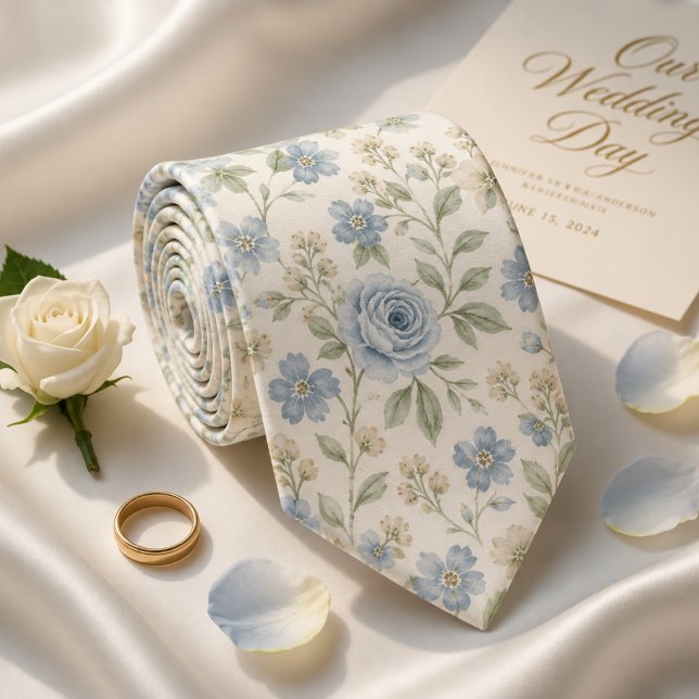 Elegant Pastell Damblå Bröllop Slips (Skapare uppladdad)