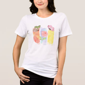 Elegant Pastell Fjäril & Ros T-Shirt