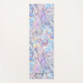 Elegant Pastell Holografisk Marmor Virvlar Girly