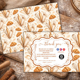 Elegant Pastell Konditoribranding Tack Kort