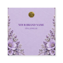 Elegant Pastell Lavendel Blommig Nacke Kort