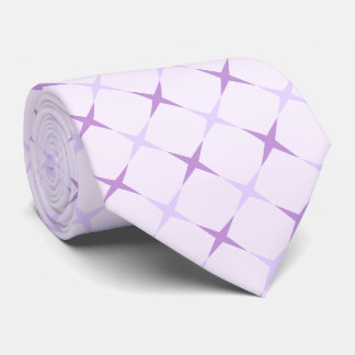 Elegant Pastell Lavendel Geometrisk Stjärna Halsdu Slips