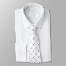 Elegant Pastell Lavendel Geometrisk Stjärna Halsdu Slips