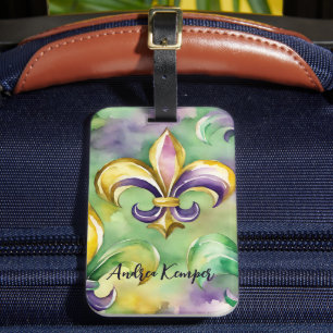 Elegant Pastell Mardi Gras Bagagebricka