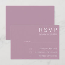 Elegant Pastell Minimalistisk Lila Modern Bröllops