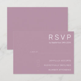 Elegant Pastell Minimalistisk Lila Modern Bröllops Inbjudningar