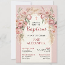 Elegant Pastell Rosa Blommig Dop