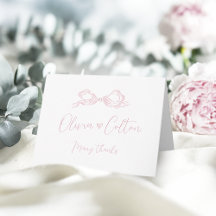 Elegant Pastell Rosa Handritad Båge Bröllop