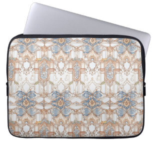 Elegant pastell Vintage Nouveau Blommig Laptop Fodral
