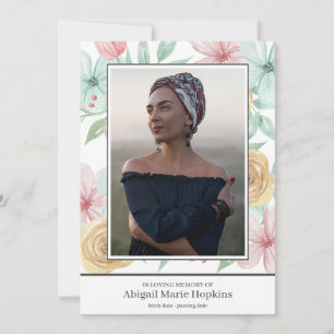 Elegant pastellfärgad blommigt, i att älska tack kort