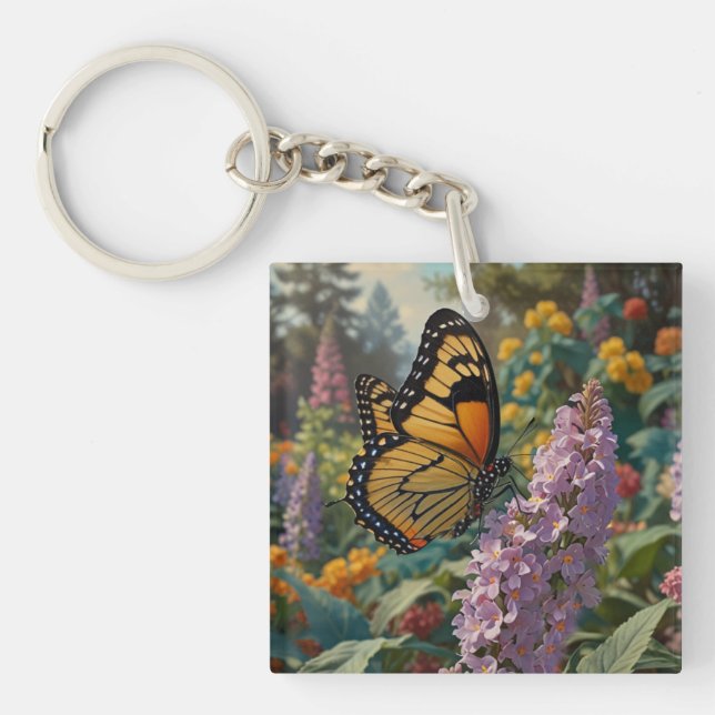 Elegant pastellfärgad vildblomstrande trädgård med (Framsidan)