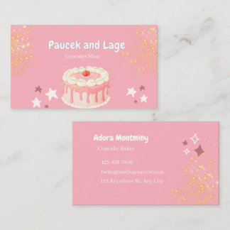 Elegant Pastry Chef Business Card – Custom Contact Visitkort