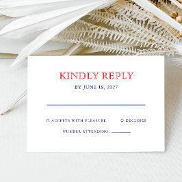 Elegant Patriotic 4th of July Wedding OSA Kort