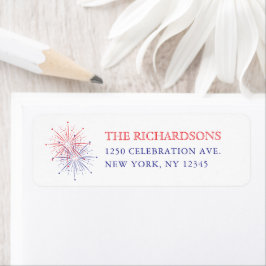 Elegant Patriotic Fireworks | 4th of July Wedding Returadress Etikett