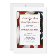 Elegant Patriotic Guld USA flagga Evening Bröllop