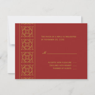 Elegant Patterned Indian Response OSA Kort