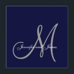 Elegant påverkar marinblått Grått Monogram Bröllop Inbjudningar<br><div class="desc">Elegant Blue Grått Wedding Monogram Design av Elke Clarke ©2008. Anpassa med ditt monogram,  namn och bröllop färg. Lägg till all bröllop-information på baksidan av kortet med hjälp av Zazzles anvisningar för använda. Kommer med tomt vitt omslag.</div>