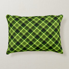 Elegant Pea-Grönten Play Mönster accent Pillow Prydnadskudde