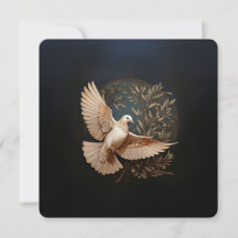 Elegant Peace Dove med Olive Gren Art