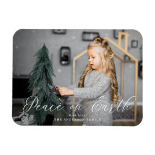 Elegant Peace Helgdag Photo Magnet