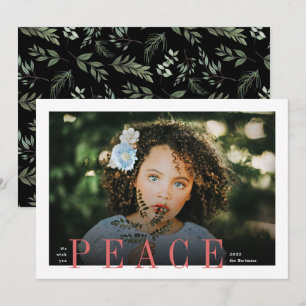 Elegant Peace Overlay Modern Julfoto Julkort