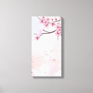 Elegant Peach Blommar Wall Art - Mjuk vattenfärg Canvastryck