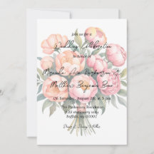 Elegant Peach Bouquet med Diamonds Bröllop