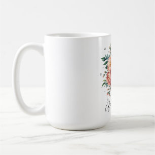 Elegant Peach Bouquet med Diamonds Bröllop Kaffemugg