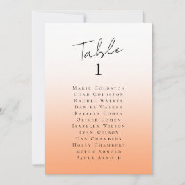 Elegant Peach Bröllop-säteslista Bord