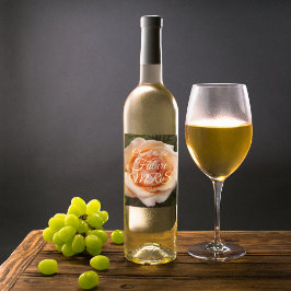 Elegant Peach Ro Personlig Möhippa Vinflaska Etikett