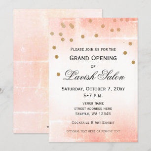 Elegant Peach Rosa Corporate Party-inbjudan Inbjudningar