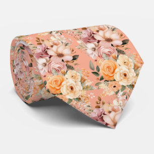 Elegant Peach Rosa Flowers Blommigt Slips