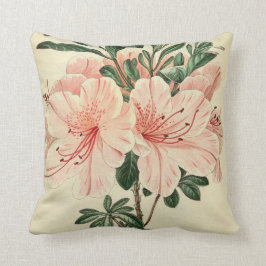 elegant Peach Vintage blommigt home decor Kudde