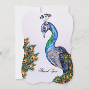 Elegant Peacock Anpassningsbar Greeting Card