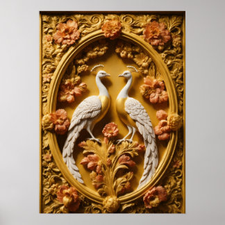 Elegant Peacock Art - Förbättra ditt utrymme Poster