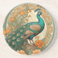 Elegant Peacock Decorative Ceramic Tile