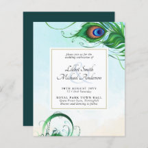 Elegant PEACOCK FEATHER Wedding BUDGET
