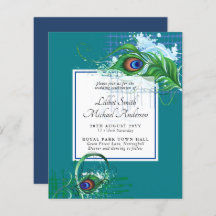Elegant PEACOCK FEATHER Wedding BUDGET
