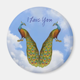 Elegant Peacock I Kärlek You Magnet