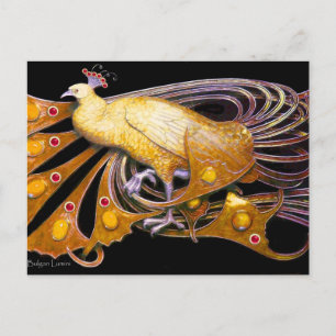 ELEGANT PEACOCK IN GULT BLACK VYKORT