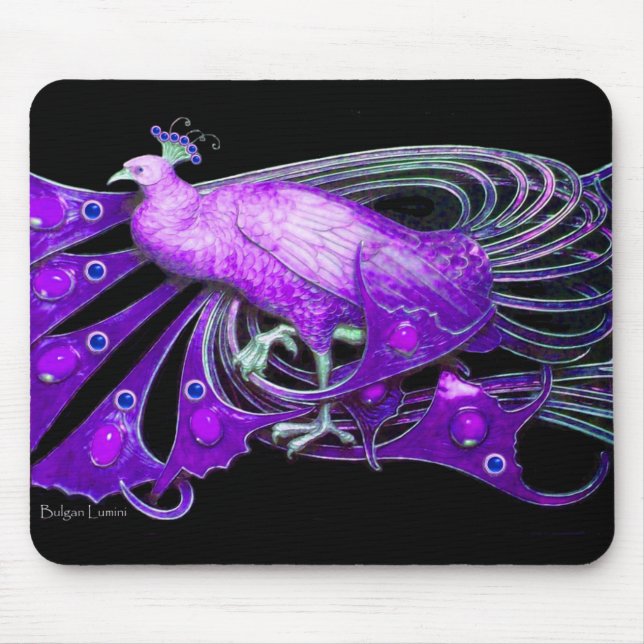 ELEGANT PEACOCK JEWEL IN LILA BLACK MUSMATTA (Framsidan)