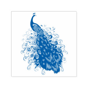Elegant Peacock med Svan som är mycket detaljerat Självfärgande Stämpel